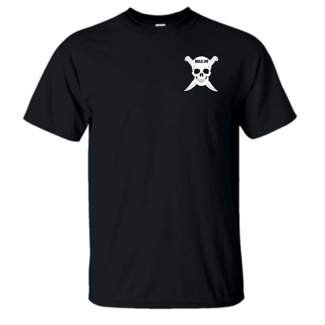 Rule #9: Always Carry a Knife Skull Black Short Sleever T-Shirt XL