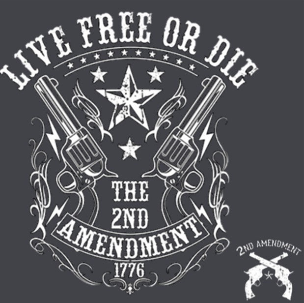 American Liberty 1776 2nd Amendment Double Sided Dark Heather Gray Short Sleeve T-Shirt L
