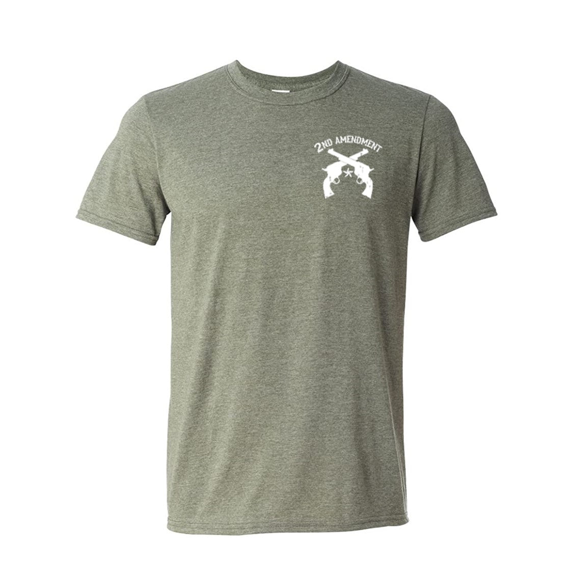 American Liberty 1776 2nd Amendment Double Sided Heather Green Short Sleeve T-Shirt 2X
