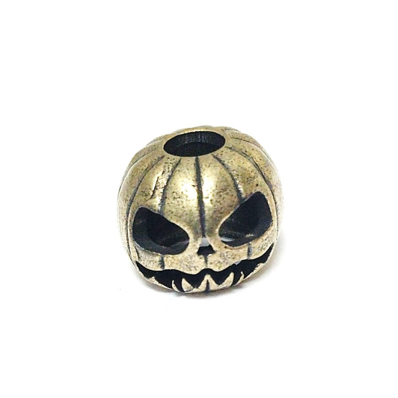 Coeburn Tool | Brass Skull Face Pumpkin Lanyard Bead Accessory