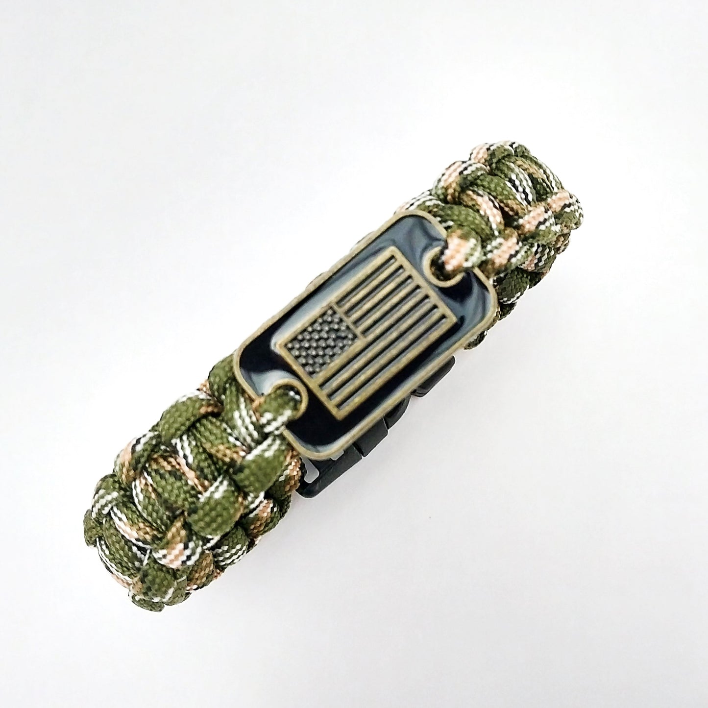 Coeburn Tool | Camo Paracord USA Emblem Survival Bracelet
