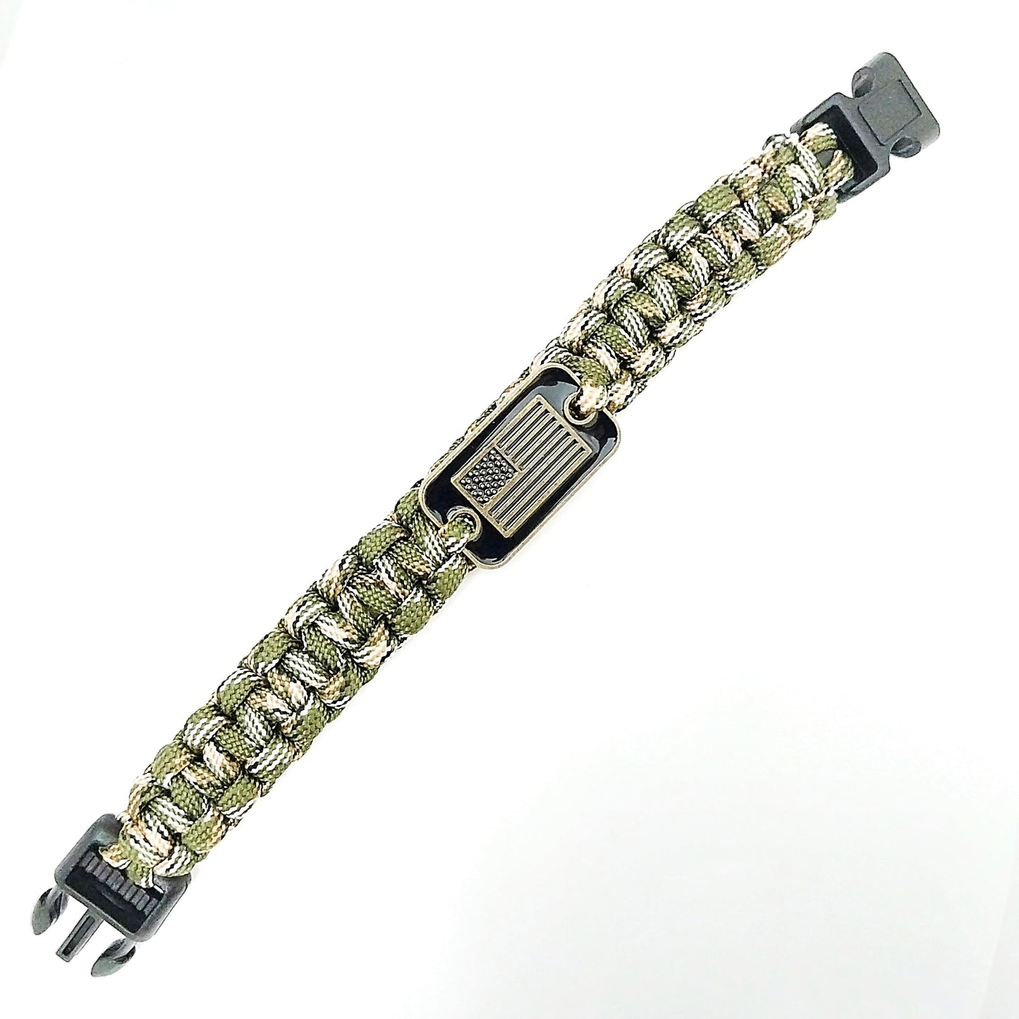 Coeburn Tool | Camo Paracord USA Emblem Survival Bracelet