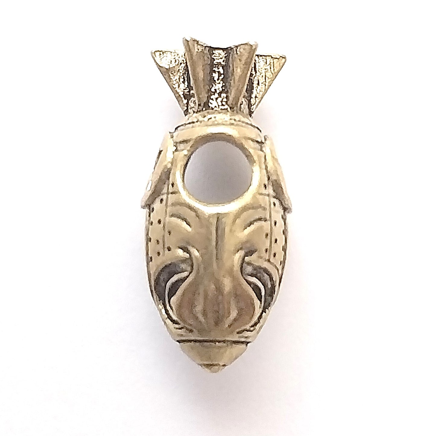 Coeburn Tool Brass Shark Bomb Missile Lanyard Bead Top