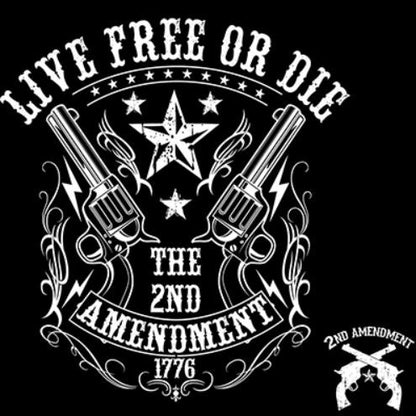 American Liberty 1776 2nd Amendment Double Sided Black Short Sleeve  T-Shirt 2X