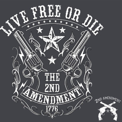 American Liberty 1776 2nd Amendment Double Sided Dark Heather Gray Short Sleeve  T-Shirt 2X