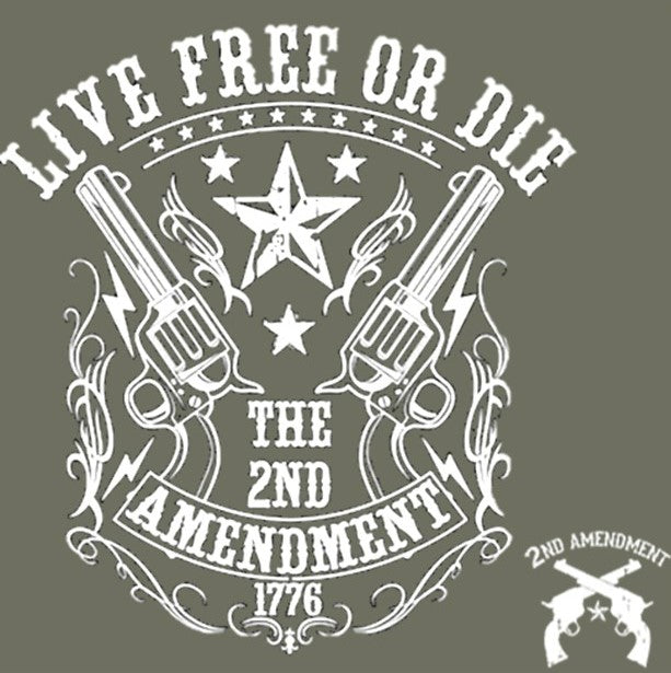 American Liberty 1776 2nd Amendment Double Sided Heather Green Short Sleeve  T-Shirt 2X