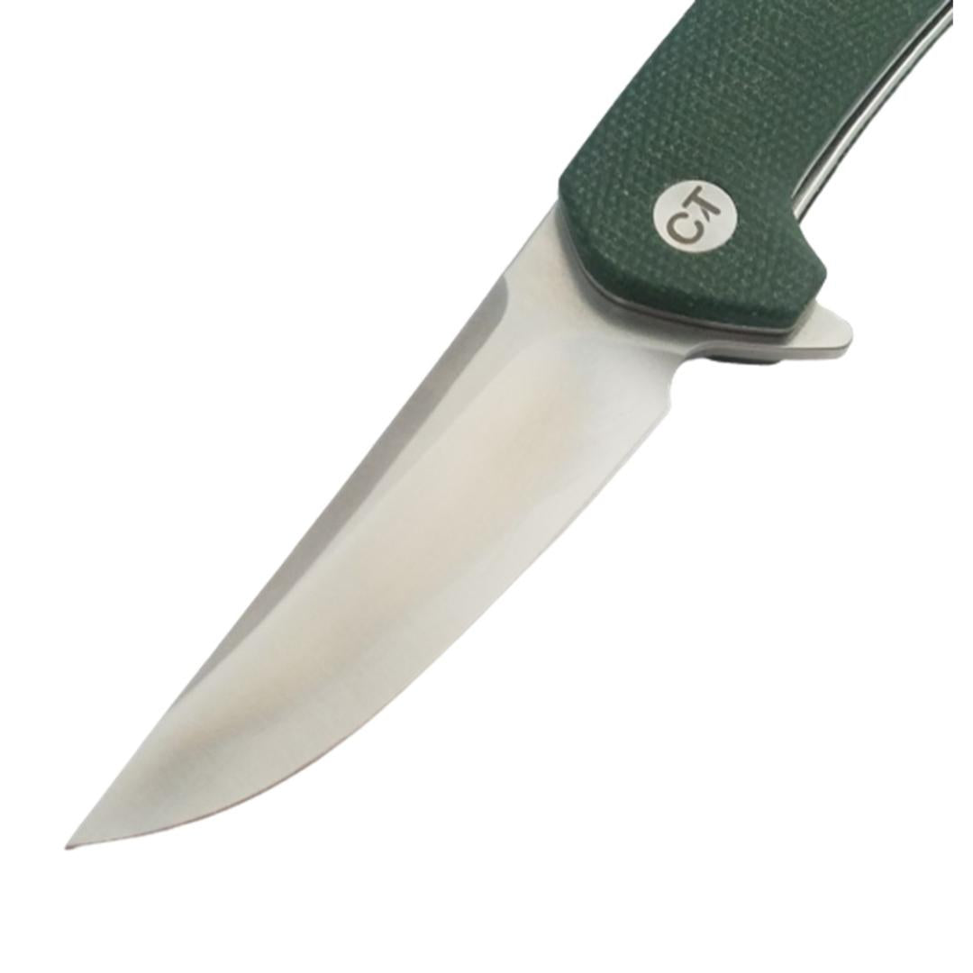 Coeburn Tool "The Clinch" Green Micarta M390 Folding Flipper Knife (300 pieces)