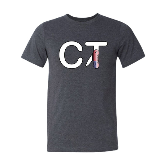 Coeburn Tool CT American Flag LG Logo Dark Heather Short Sleeve T-Shirt