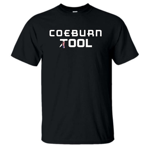 Coeburn Tool American Flag Word Logo Black Short Sleeve T-Shirt