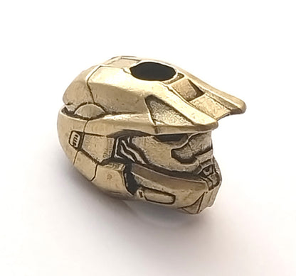 Coeburn Tool Brass Gamer Motorcycle Helmet Lanyard Bead Side