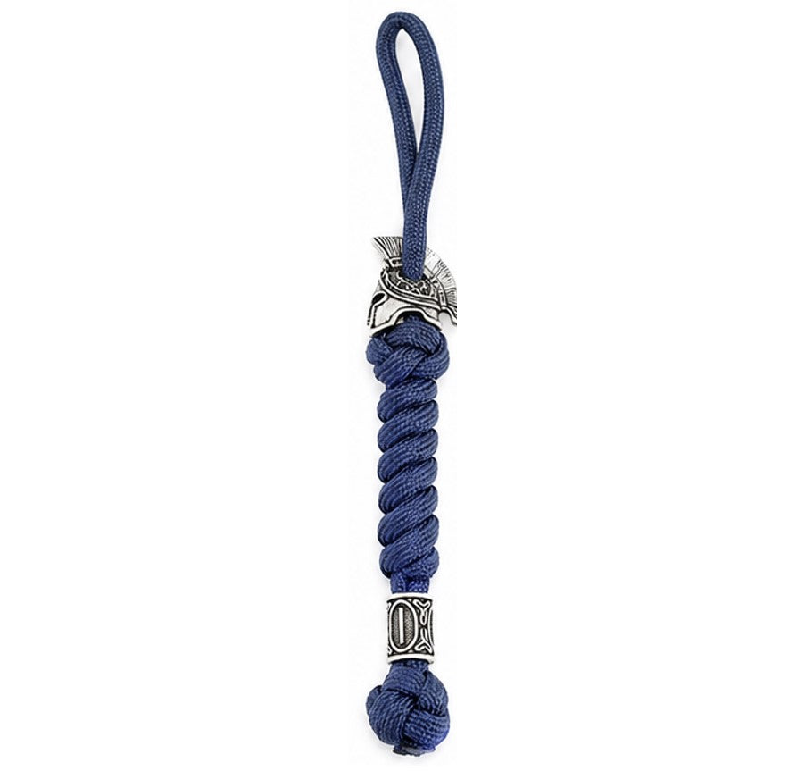 Coeburn Tool Spartan Paracord Knife Lanyard with Spartan Helmet Bead Left Side Profile