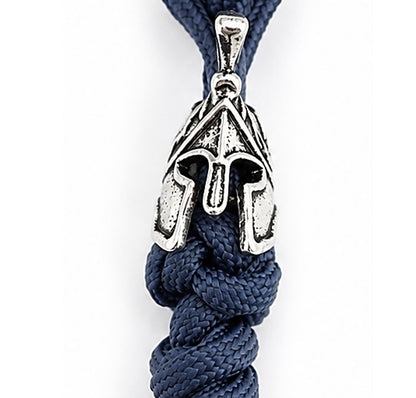 Coeburn Tool Spartan Paracord Knife Lanyard with Spartan Helmet Bead Zoom Front Profile