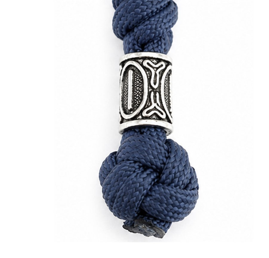Coeburn Tool Spartan Paracord Knife Lanyard with Spartan Helmet Bead Blue Bottom Zoom