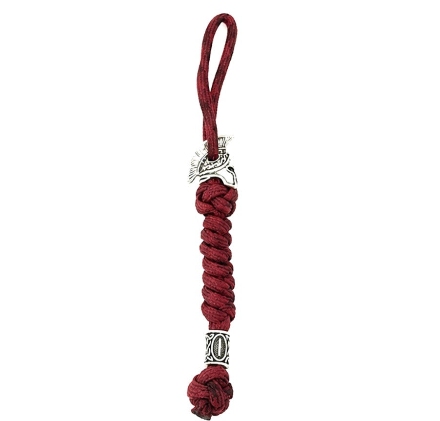 Coeburn Tool Spartan Paracord Knife Lanyard with Spartan Helmet Bead Side Profile