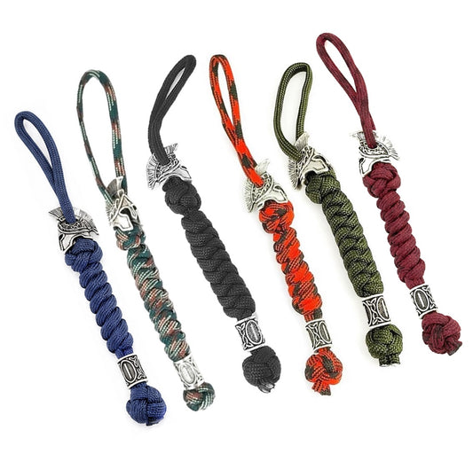 Coeburn Tool Spartan Paracord Knife Lanyard with Spartan Helmet Bead All Colors