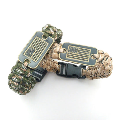 Coeburn Tool | Camo Paracord USA Emblem Survival Bracelet