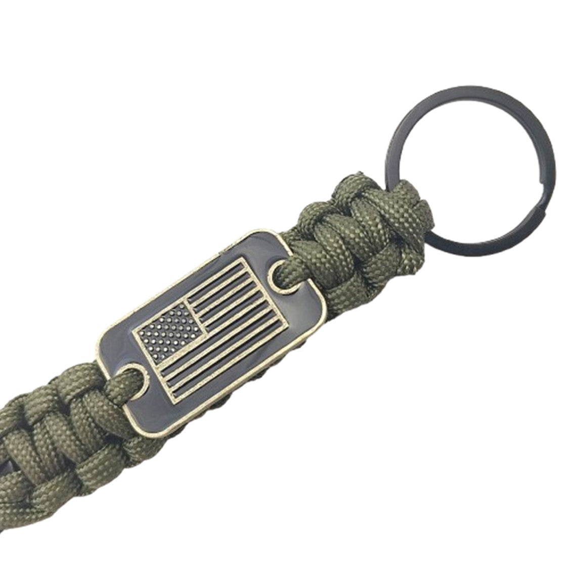 Coeburn Tool Paracord Keychain Lanyard & Steel Clip w/ Flag Emblem